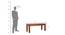 Parker Six Seater Dining Set With Bench (Honey Oak Finish) by Urban Ladder - Design 1 Dimension - 860342