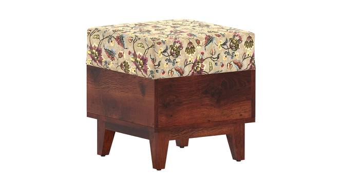 Olive Solid Wood Square Ottoman - Set of 2 (Multi Floral) by Urban Ladder - - 