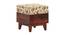 Olive Solid Wood Square Ottoman - Set of 2 (Multi Floral) by Urban Ladder - - 