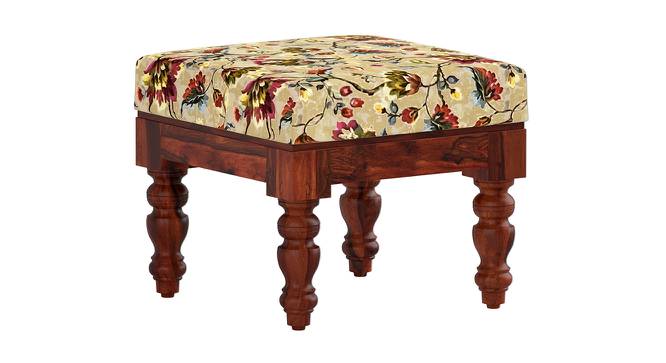 Zoya Turning Solid Wood Square Ottoman (Multi Floral) by Urban Ladder - - 