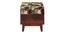 Olive Solid Wood Square Ottoman - Set of 2 (Green Floral) by Urban Ladder - - 