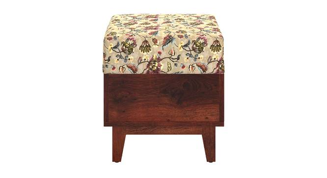 Olive Solid Wood Square Ottoman - Set of 2 (Multi Floral) by Urban Ladder - - 