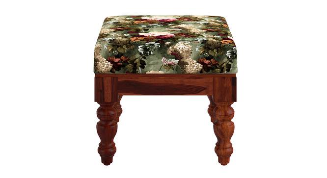 Zoya Turning Solid Wood Square Ottoman (Green Floral) by Urban Ladder - - 