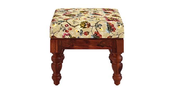 Zoya Turning Solid Wood Square Ottoman (Multi Floral) by Urban Ladder - - 