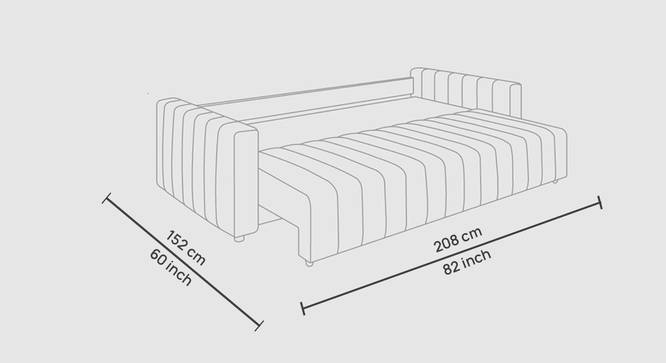 Beliss 3 Seater Pull Out Sofa Cum Bed ith storage In Orange Colour (Grey) by Urban Ladder - Image 2 Design 1 - 861773