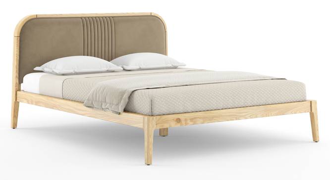 Faye Bed King Size Finish - Natural white Ash, Fabric- Casablanca (Queen Bed Size, Natural White Ash Finish) by Urban Ladder - Cross View Design 1 - 863555