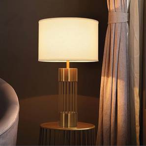 Home Decor Design Kora Metal Table Lamp in Brass Colour (Yellow)