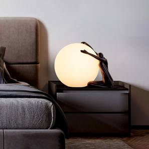 Home Decor Design Nora Poly Resin Table Lamp in Black,White Colour (Multicolor)