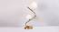 Loopy Metal Table Lamp in Brass,White Colour (Yellow) by Urban Ladder - Design 1 Side View - 866025