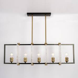 Ceiling Lights Design Aria Metal Hanging Light in Black, Gold Colour (Multicolor)