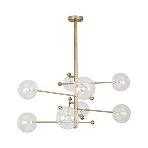 Chandeliers Design Cora Glass Hanging Light in Gold,Clear Colour (Gold)