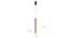 Sleek Solid Wood Hanging Light in Brown Colour (Brown) by Urban Ladder - Ground View Design 1 - 866353