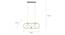 Amara Glass Hanging Light in Gold,White Colour (Multicolor) by Urban Ladder - Design 1 Dimension - 866376
