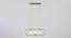 Amara Glass Hanging Light in Gold,White Colour (Multicolor) by Urban Ladder - Rear View Design 1 - 866439
