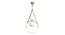Hoop Metal Hanging Light in Sand Gold Colour (Gold) by Urban Ladder - Design 1 Side View - 866560