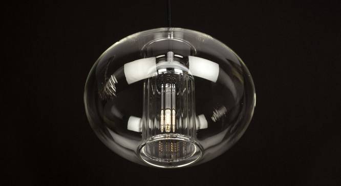 Clara Metal Hanging Light in Chrome Colour (Silver) by Urban Ladder - Design 1 Side View - 866580