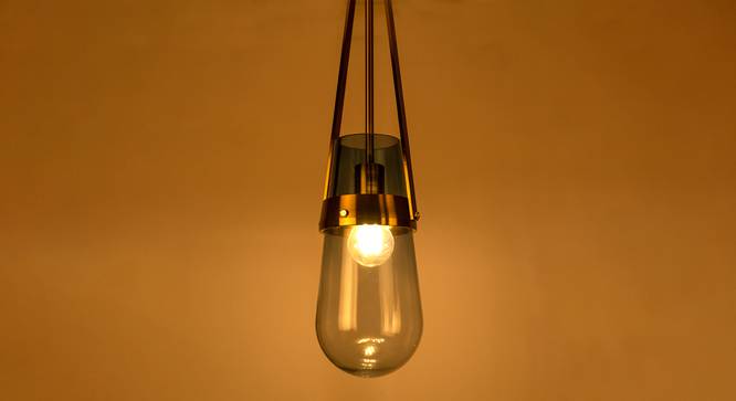 Nomu Metal Hanging Light in Gradient Blue Colour (Blue) by Urban Ladder - Design 1 Side View - 866613