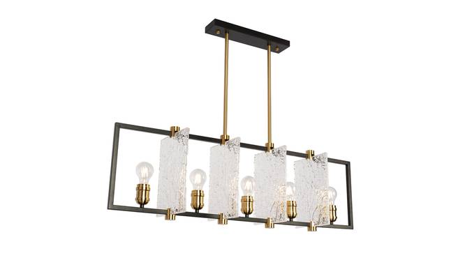 Aria Metal Hanging Light in Black, Gold Colour (Multicolor) by Urban Ladder - Design 1 Side View - 866624