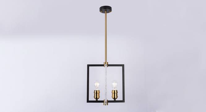 Alaya Metal Hanging Light in Black, Gold Colour (Multicolor) by Urban Ladder - Design 1 Side View - 866626