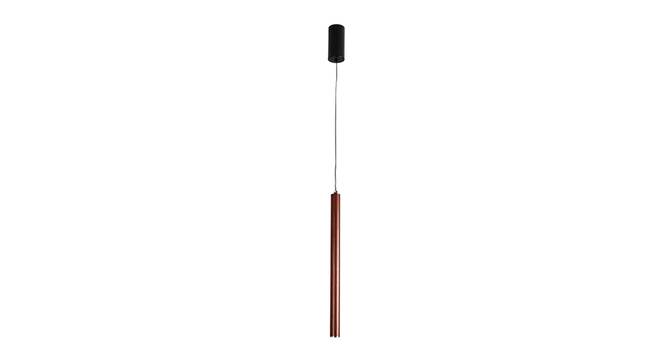 Sleek Solid Wood Hanging Light in Brown Colour (Brown) by Urban Ladder - Front View Design 1 - 866627
