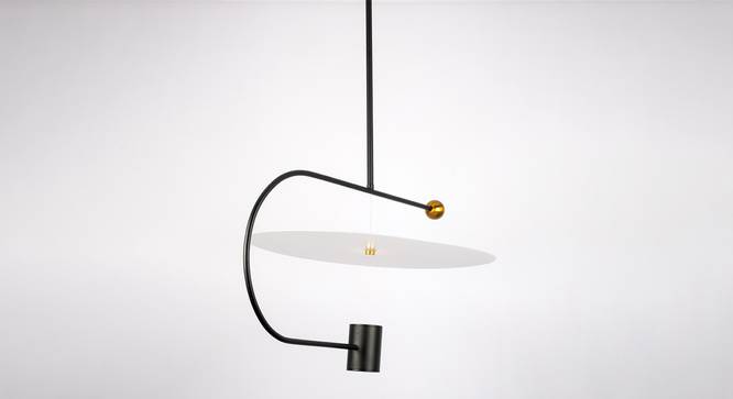 Ornatey Metal Hanging Light in Matte black Colour (Black) by Urban Ladder - Design 1 Side View - 866628