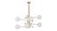 Cora Glass Hanging Light in Gold,Clear Colour (Gold) by Urban Ladder - Design 1 Side View - 866635