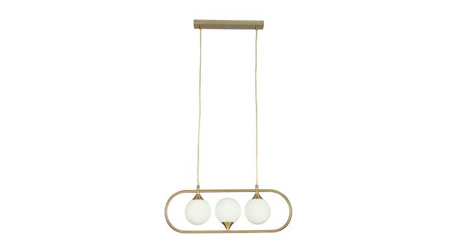 Amara Glass Hanging Light in Gold,White Colour (Multicolor) by Urban Ladder - Design 1 Side View - 866637