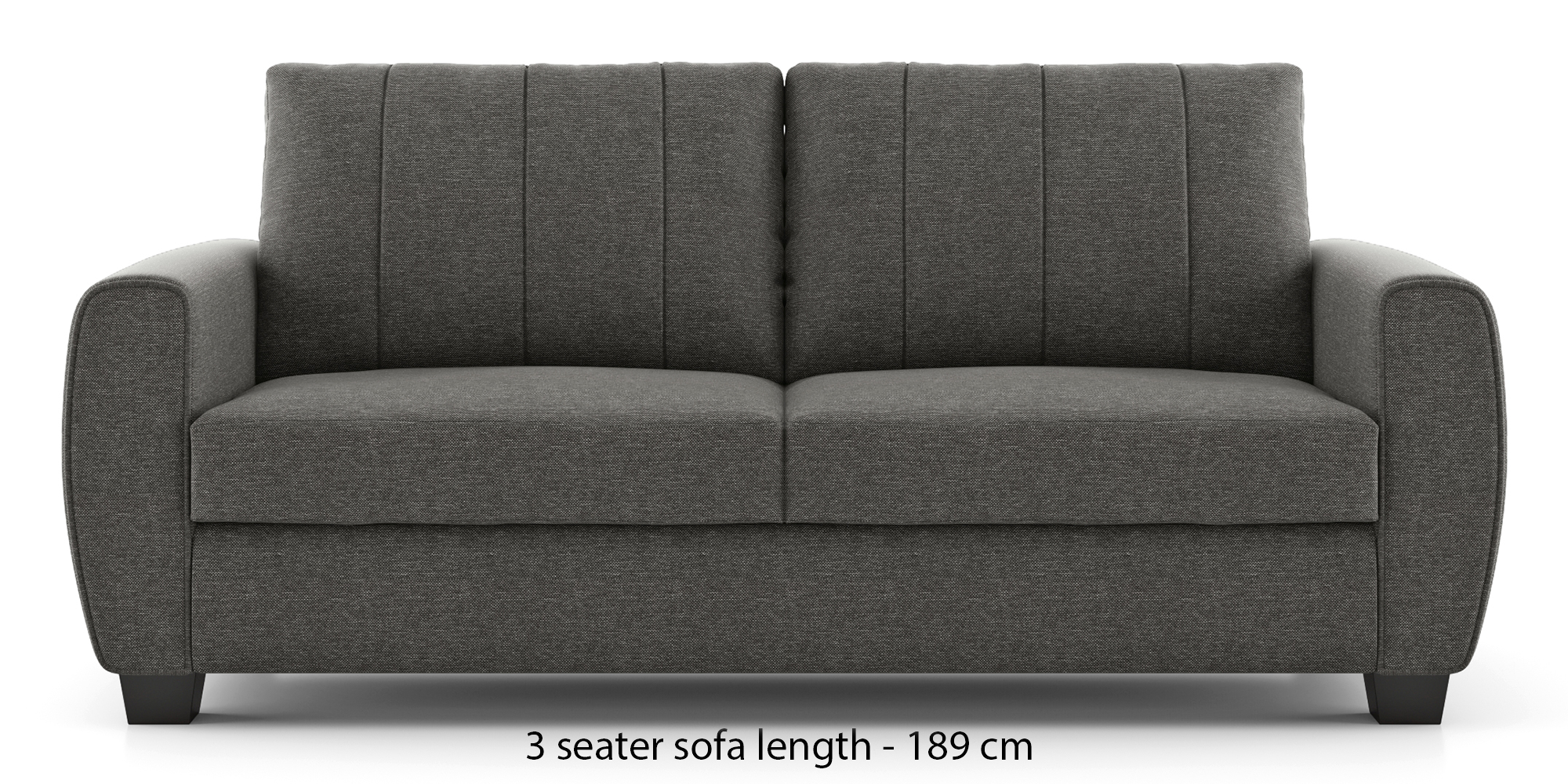 Luna Fabric Sofa (Slate Grey) by Urban Ladder - - 
