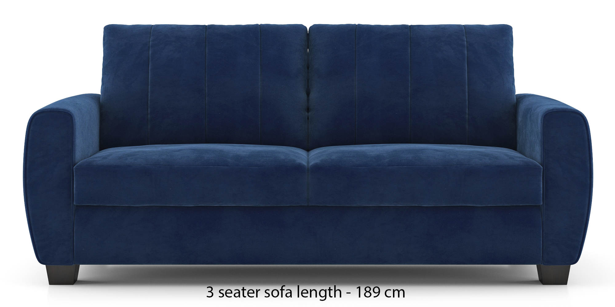 Luna Fabric Sofa (Marine Blue) by Urban Ladder - - 