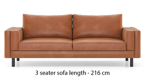 Nolan Leatherette Sofa (Tan)