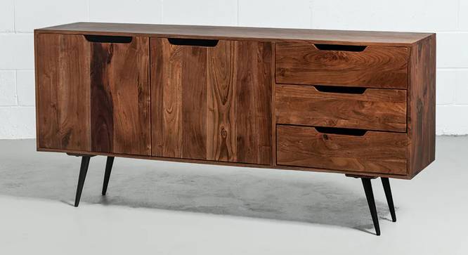 Foster Solid Wood Three Drawer Two Door Sideboard (Teak Finish) by Urban Ladder - - 