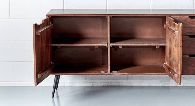 Foster Solid Wood Three Drawer Two Door Sideboard (Teak Finish) by Urban Ladder - - 