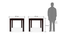 Arabia 4 Seater Dining Table (With Storage) (Mahogany Finish) by Urban Ladder - Dimension Design 1 - 