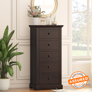Deals On Chest Of Drawers Design Alexandra Solid Wood Chest of 5 Drawers in Mahogany Finish
