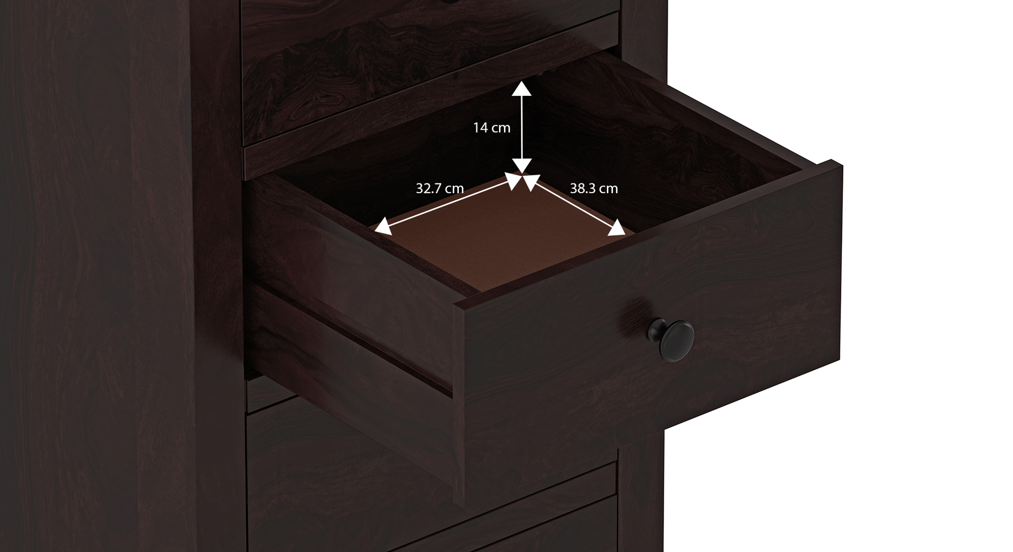 Alexandra Chest of Drawer (Finish: Mahogany) - Urban Ladder