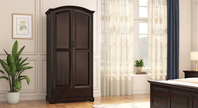 Alexandra Solid Wood Wardrobe (Mahogany Finish) by Urban Ladder - Full View Design 1 - 