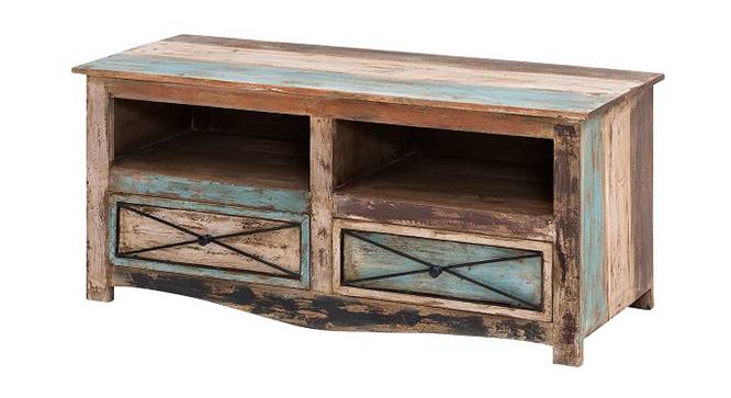 Hayden Solid Wood TV Console (Distressed Finish) by Urban Ladder - - 