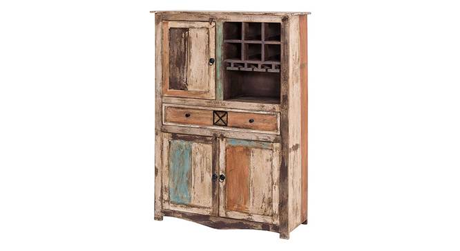 Oakley Solid Wood Highboard (Distressed Finish) by Urban Ladder - - 