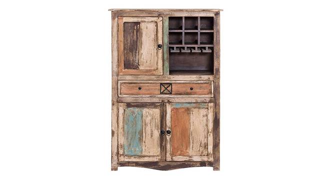 Oakley Solid Wood Highboard (Distressed Finish) by Urban Ladder - - 