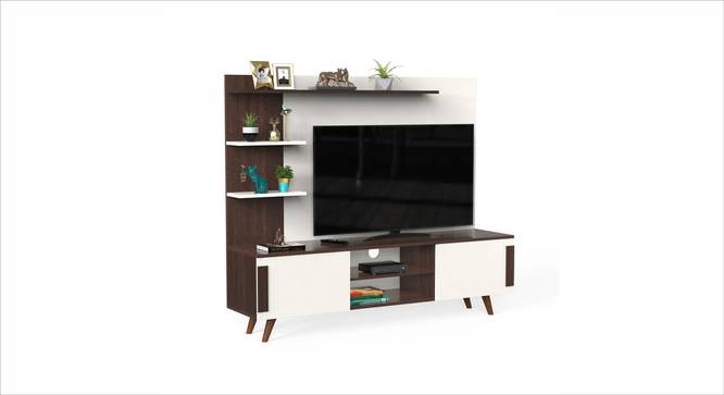 Rowlet Mini Engineered Wood TV Unit in Wenge & White Finish (Wenge & White Finish) by Urban Ladder - - 