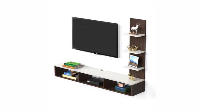 Prico Engineered Wood TV Unit in Wenge and White Finish (Wenge & White Finish) by Urban Ladder - - 