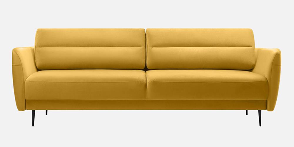 Rockson Fabric Sofa (Yellow) (Grey, 1-seater Custom Set - Sofas, None Standard Set - Sofas, Fabric Sofa Material, Regular Sofa Size, Regular Sofa Type) by Urban Ladder - - 