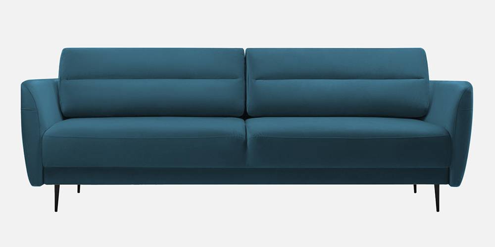 Rockson Fabric Sofa (Teal Blue) (Blue, 1-seater Custom Set - Sofas, None Standard Set - Sofas, Fabric Sofa Material, Regular Sofa Size, Regular Sofa Type) by Urban Ladder - - 