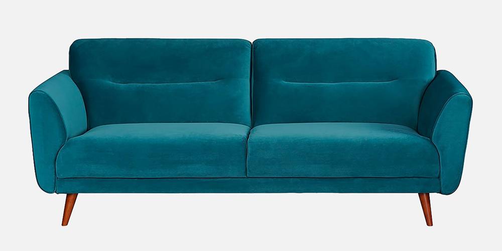 Mofasa Fabric Sofa (Teal Blue) (Grey, 3-seater Custom Set - Sofas, None Standard Set - Sofas, Fabric Sofa Material, Regular Sofa Size, Regular Sofa Type) by Urban Ladder - - 