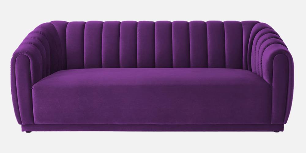 Rosa Fabric Sofa (Purple) (Purple, 3-seater Custom Set - Sofas, None Standard Set - Sofas, Fabric Sofa Material, Regular Sofa Size, Regular Sofa Type) by Urban Ladder - - 