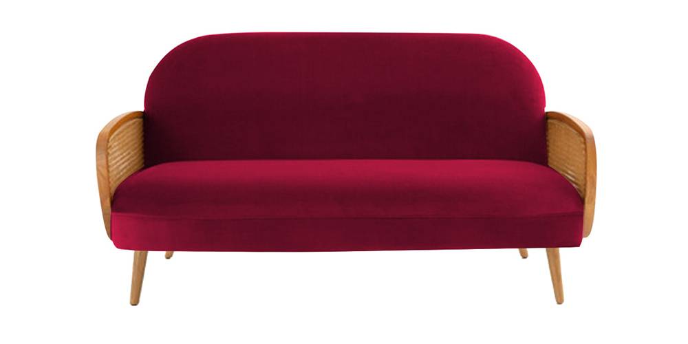 Holden Fabric Sofa (maroon) (Brown, 3-seater Custom Set - Sofas, None Standard Set - Sofas, Fabric Sofa Material, Regular Sofa Size, Regular Sofa Type) by Urban Ladder - - 