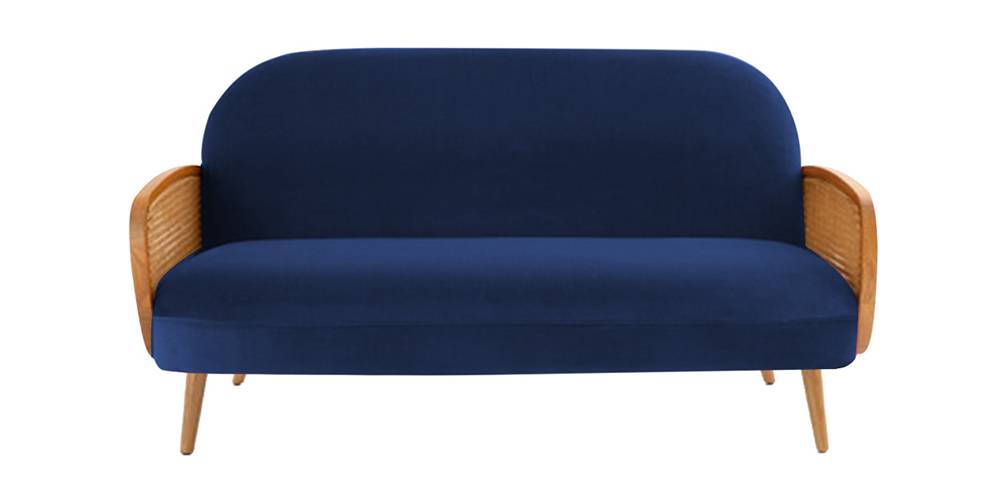 Holden Fabric Sofa (Navy Blue) (Blue, 3-seater Custom Set - Sofas, None Standard Set - Sofas, Fabric Sofa Material, Regular Sofa Size, Regular Sofa Type) by Urban Ladder - - 