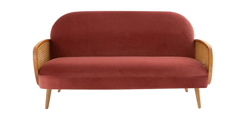 Holden Fabric Sofa (Pink) (Pink, 3-seater Custom Set - Sofas, None Standard Set - Sofas, Fabric Sofa Material, Regular Sofa Size, Regular Sofa Type) by Urban Ladder - - 