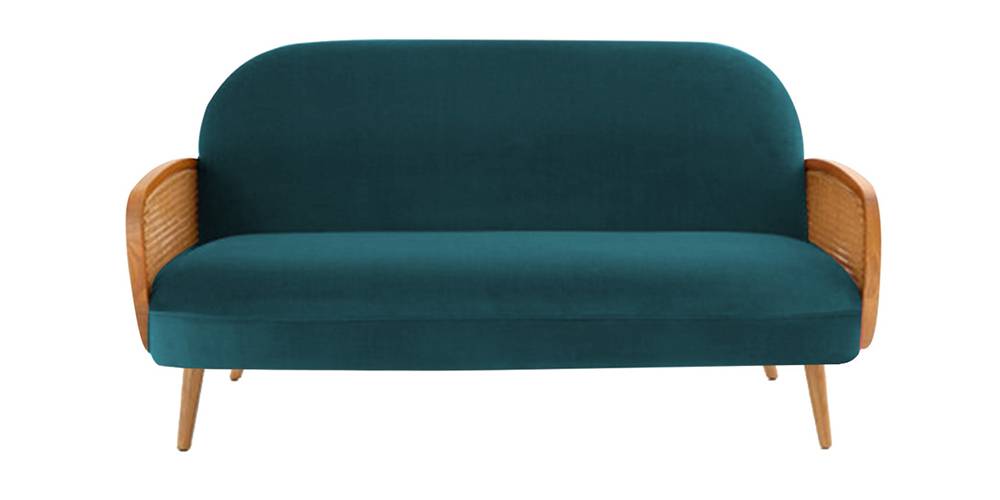 Holden Fabric Sofa (Teal Blue) (Blue, 3-seater Custom Set - Sofas, None Standard Set - Sofas, Fabric Sofa Material, Regular Sofa Size, Regular Sofa Type) by Urban Ladder - - 