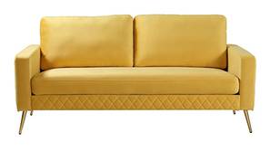 Hilda Fabric Sofa (Yellow)